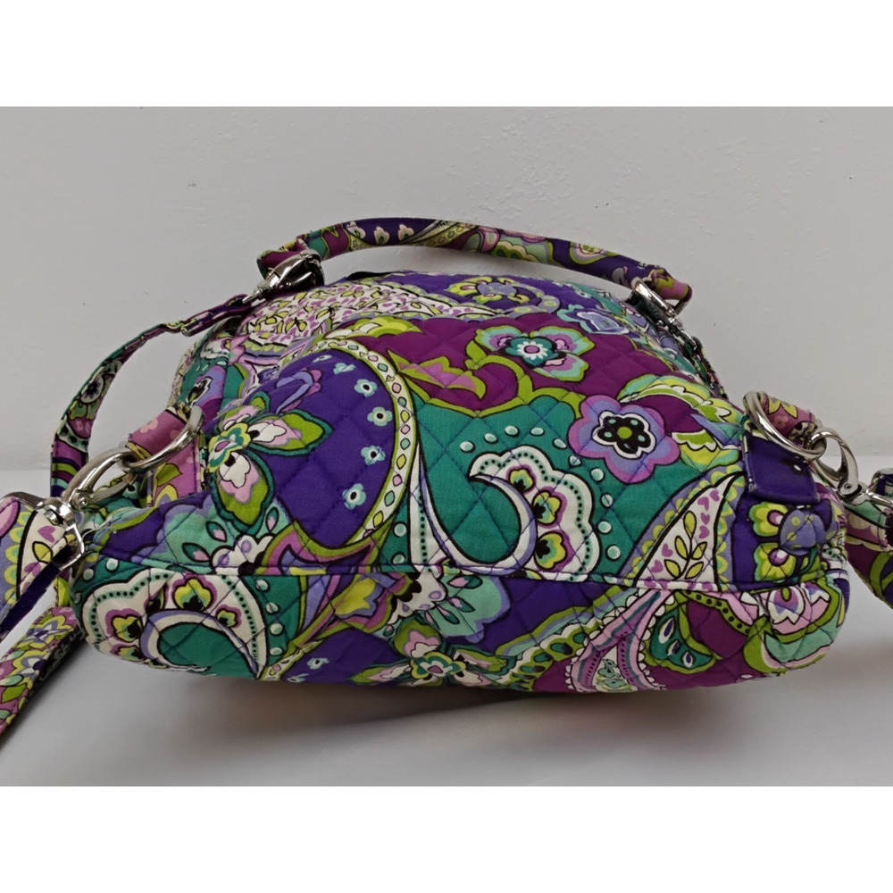 Vera Bradley Quilted Backpack Heather Purple Paisley Print Top Handle #J5585 - Picture 9 of 15
